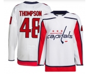 Men's Washington Capitals #48 Logan Thompson Authentic White Away Jersey