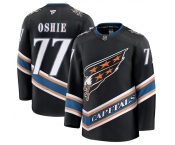 Men's Washington Capitals #77 TJ Oshie Black 2024-25 Alternate Stitched Hockey Jersey
