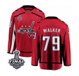 Men's Washington Capitals #79 Nathan Walker Fanatics Branded Red Home Breakaway 2018 Stanley Cup Final NHL Jersey