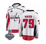 Men's Washington Capitals #79 Nathan Walker Fanatics Branded White Away Breakaway 2018 Stanley Cup Final NHL Jersey