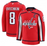 Men's Washington Capitals #8 Alexander Ovechkin Red 2024-25 Home Stitched Hockey Jersey