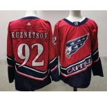 Men's Washington Capitals #92 Evgeny Kuznetsov Red Retro 2020 Hockey Jersey