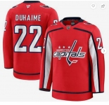 Men's Washington Capitals#22 Brandon Duhaime Red 2024-25 Home Stitched Hockey Jersey