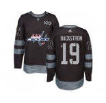 Washington Capitals #19 Nicklas Backstrom Black 1917-2017 100th Anniversary Stitched NHL Jersey