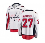 Washington Capitals #27 Alexander Alexeyev Fanatics Branded White Away Breakaway NHL Jersey