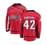 Washington Capitals #42 Martin Fehervary Fanatics Branded Red Home Breakaway NHL Jersey