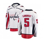 Washington Capitals #5 Rod Langway Fanatics Branded White Away Breakaway NHL Jersey