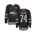 Washington Capitals #74 John Carlson Black 1917-2017 100th Anniversary Stitched NHL Jersey