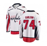Washington Capitals #74 John Carlson Fanatics Branded White Away Breakaway NHL Jersey