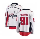 Washington Capitals #91 Tyler Graovac Fanatics Branded White Away Breakaway NHL Jersey