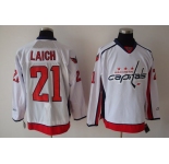nhl washington capital #21 laich white