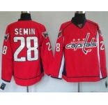 nhl washington capital #28 semin red