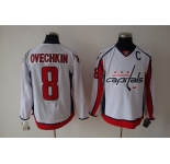 nhl washington capitals #8 alex ovechkin white[C]