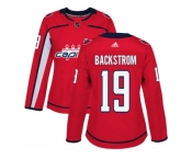 Women Adidas Washington Capitals #19 Nicklas Backstrom Red Home Authentic Stitched NHL Jersey
