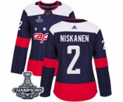 Women Adidas Washington Capitals #2 Matt Niskanen Authentic Navy Blue 2018 Stadium Series 2018 Stanley Cup Final Champions NHL Jersey