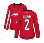 Women Adidas Washington Capitals #2 Matt Niskanen Premier Red Home NHL Jersey