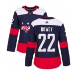Women Adidas Washington Capitals #22 Madison Bowey Authentic Navy Blue 2018 Stadium Series NHL Jersey