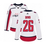 Women Adidas Washington Capitals #26 Nic Dowd Authentic White Away NHL Jersey