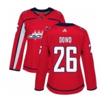 Women Adidas Washington Capitals #26 Nic Dowd Premier Red Home NHL Jersey