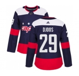 Women Adidas Washington Capitals #29 Christian Djoos Authentic Navy Blue 2018 Stadium Series NHL Jersey