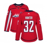 Women Adidas Washington Capitals #32 Dale Hunter Premier Red Home NHL Jersey