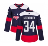 Women Adidas Washington Capitals #34 Jonas Siegenthaler Authentic Navy Blue 2018 Stadium Series NHL Jersey