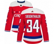 Women Adidas Washington Capitals #34 Jonas Siegenthaler Premier Red Alternate NHL Jersey