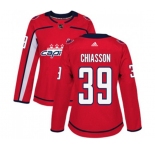 Women Adidas Washington Capitals #39 Alex Chiasson Premier Red Home NHL Jersey
