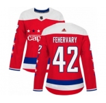 Women Adidas Washington Capitals #42 Martin Fehervary Authentic Red Alternate NHL Jersey