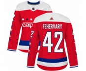 Women Adidas Washington Capitals #42 Martin Fehervary Authentic Red Alternate NHL Jersey