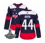 Women Adidas Washington Capitals #44 Brooks Orpik Authentic Navy Blue 2018 Stadium Series 2018 Stanley Cup Final Champions NHL Jersey