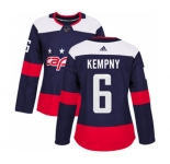 Women Adidas Washington Capitals #6 Michal Kempny Authentic Navy Blue 2018 Stadium Series NHL Jersey