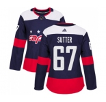 Women Adidas Washington Capitals #67 Riley Sutter Authentic Navy Blue 2018 Stadium Series NHL Jersey