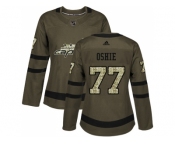 Women Adidas Washington Capitals #77 T.J Oshie Green Salute to Service Stitched NHL Jersey