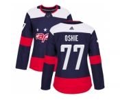 Women Adidas Washington Capitals #77 T.J. Oshie Navy Authentic 2018 Stadium Series Stitched NHL Jersey