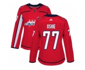 Women Adidas Washington Capitals #77 T.J Oshie Red Home Authentic Stitched NHL Jersey