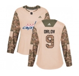 Women Adidas Washington Capitals #9 Dmitry Orlov Authentic Camo Veterans Day Practice NHL Jersey