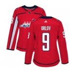 Women Adidas Washington Capitals #9 Dmitry Orlov Premier Red Home NHL Jersey
