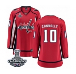 Women Washington Capitals #10 Brett Connolly Fanatics Branded Red Home Breakaway 2018 Stanley Cup Final Champions NHL Jersey