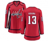 Women Washington Capitals #13 Jakub Vrana Fanatics Branded Red Home Breakaway NHL Jersey