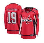 Women Washington Capitals #19 Nicklas Backstrom Fanatics Branded Red Home Breakaway NHL Jersey