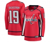 Women Washington Capitals #19 Nicklas Backstrom Fanatics Branded Red Home Breakaway NHL Jersey
