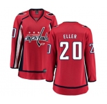 Women Washington Capitals #20 Lars Eller Fanatics Branded Red Home Breakaway NHL Jersey