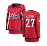 Women Washington Capitals #27 Alexander Alexeyev Fanatics Branded Red Home Breakaway NHL Jersey