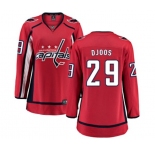 Women Washington Capitals #29 Christian Djoos Fanatics Branded Red Home Breakaway NHL Jersey