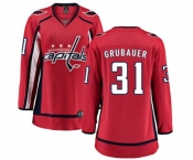Women Washington Capitals #31 Philipp Grubauer Fanatics Branded Red Home Breakaway NHL Jersey