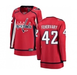 Women Washington Capitals #42 Martin Fehervary Fanatics Branded Red Home Breakaway NHL Jersey