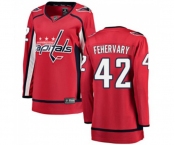Women Washington Capitals #42 Martin Fehervary Fanatics Branded Red Home Breakaway NHL Jersey