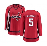 Women Washington Capitals #5 Rod Langway Fanatics Branded Red Home Breakaway NHL Jersey