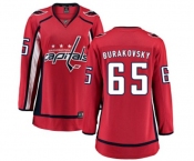 Women Washington Capitals #65 Andre Burakovsky Fanatics Branded Red Home Breakaway NHL Jersey